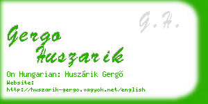 gergo huszarik business card